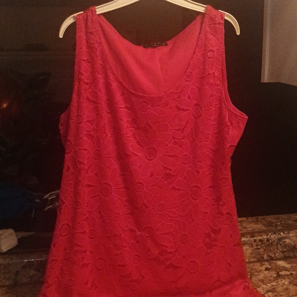 Pink Floral Women's Dress Size Extra Large Tank Top Style Xl